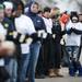 Volunteers distribute water during the Girls on the Run 5k on Sunday. Daniel Brenner I AnnArbor.com